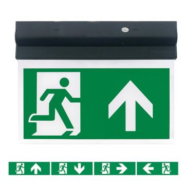MILANO zwart / led vluchtwegverlichting kantelbaar
