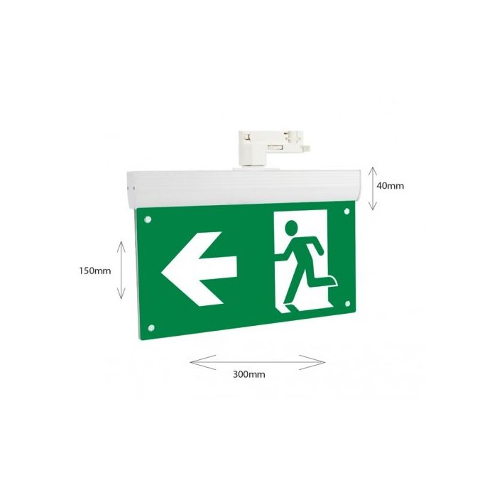AZELIO zwart / tracklight vluchtwegverlichting